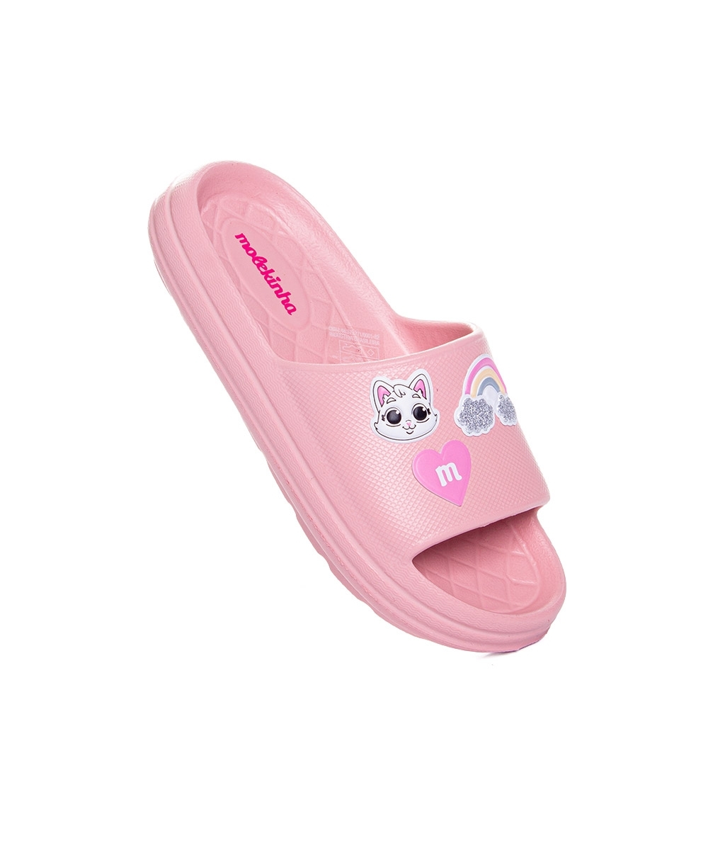 Chinelo Slide Infantil Molekinha Rosa
