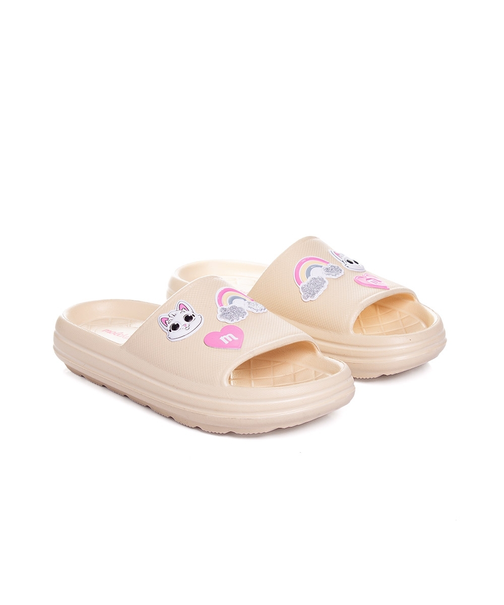 Chinelo Slide Infantil Molekinha Creme