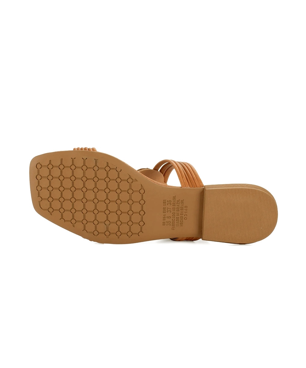 Rasteira Mississipi Tiras Finas Camel
