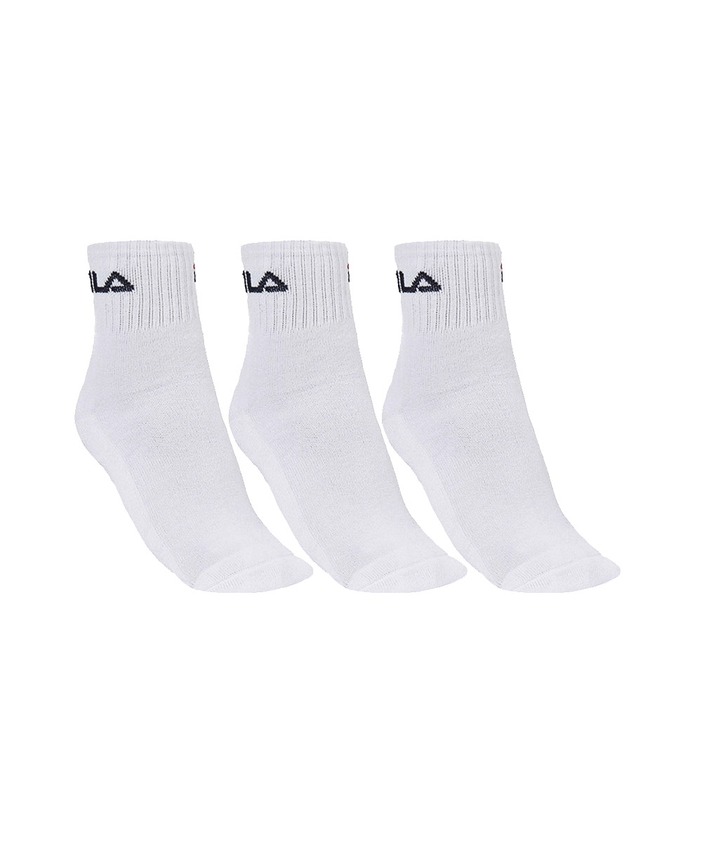 Tripack Fila Cano Médio Unisex Branco