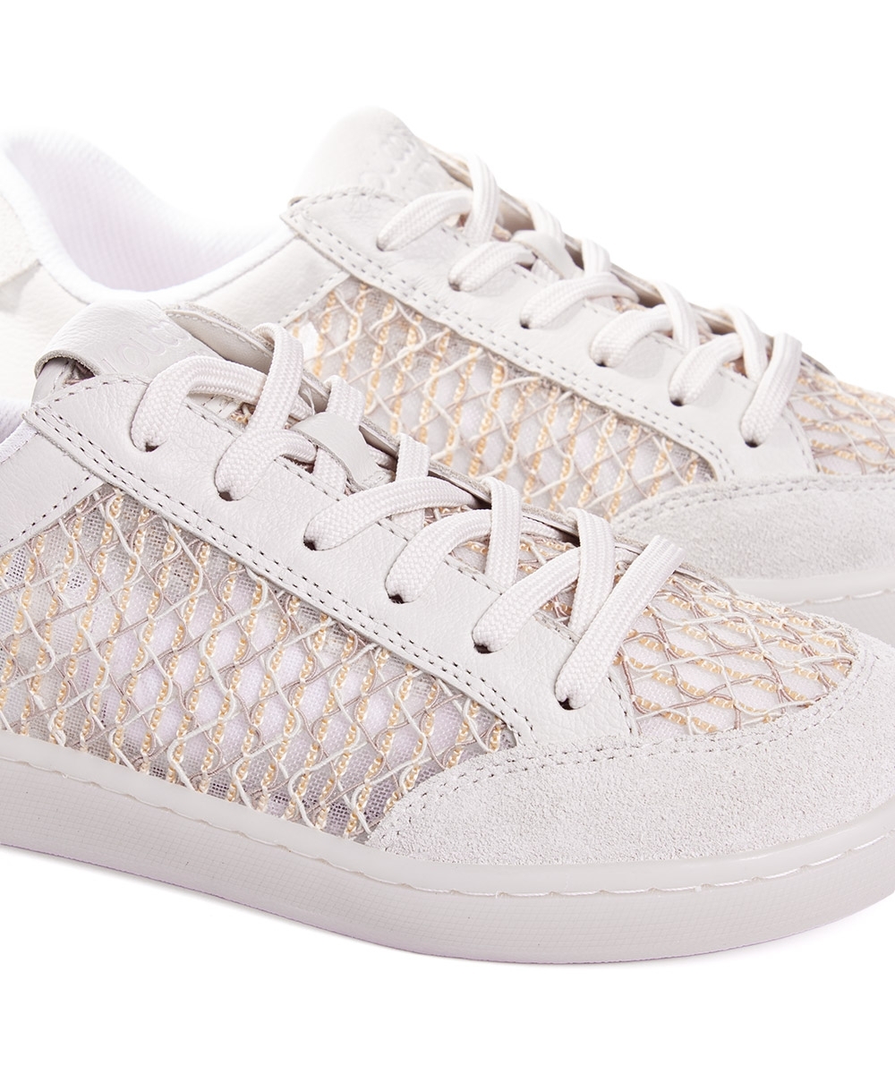 Tênis Loucos E Santos Trançado Couro Off White