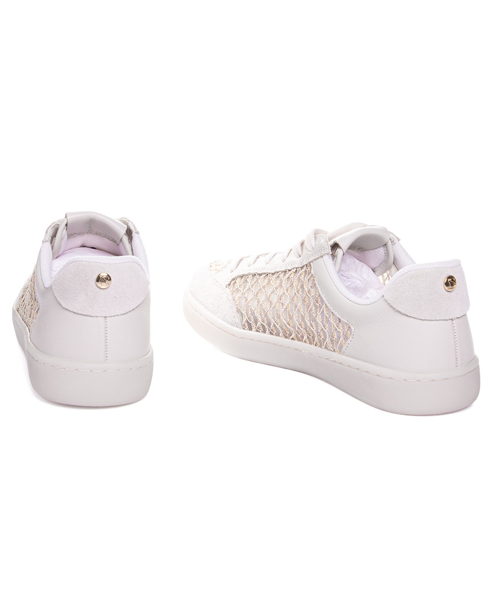 Tênis Loucos E Santos Trançado Couro Off White