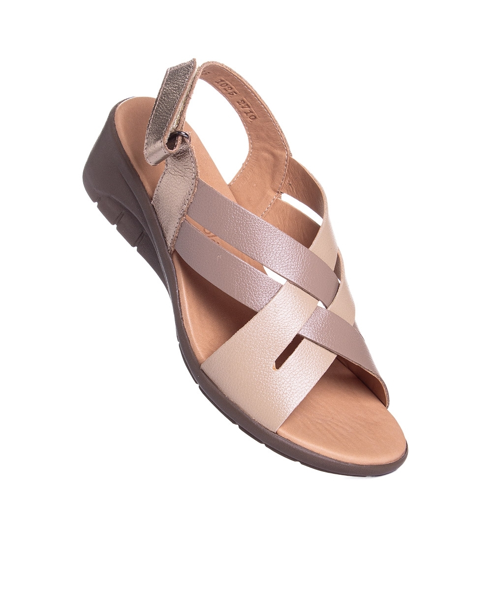 Sandália Feminina Opananken Edda Antistress Couro Multicolor