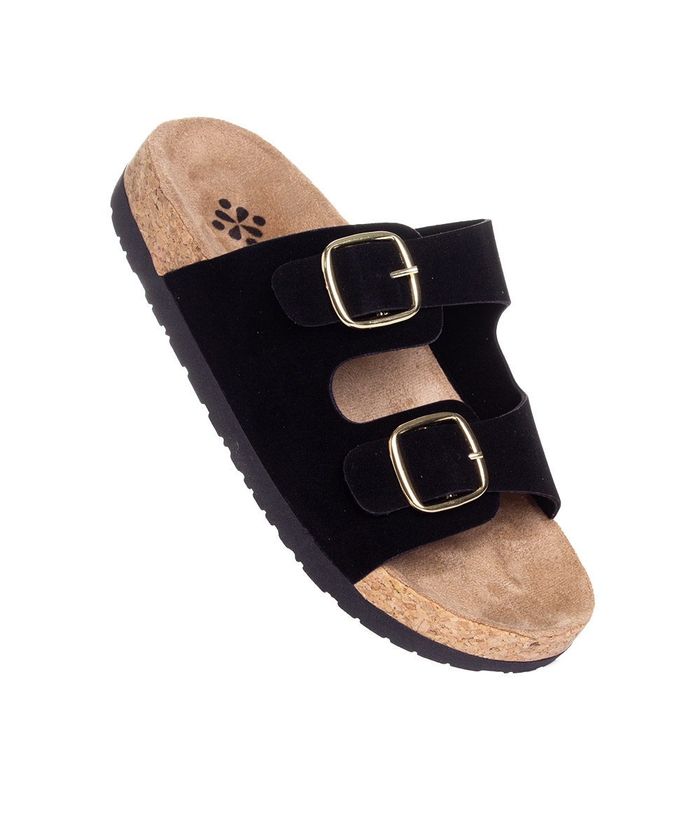 Tamanco Flatform Pixolé Fivelas Preto