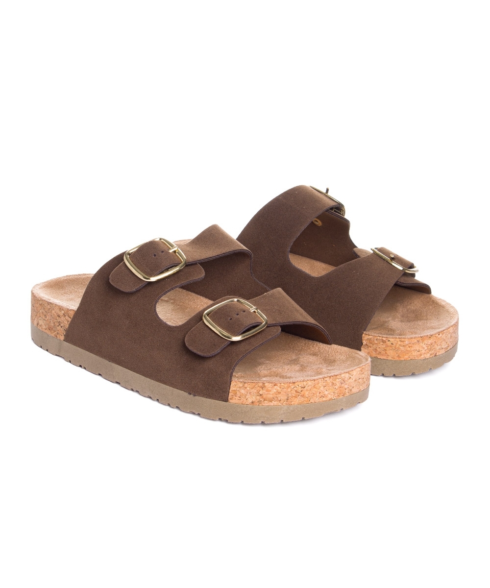 Tamanco Flatform Pixolé Fivelas Café
