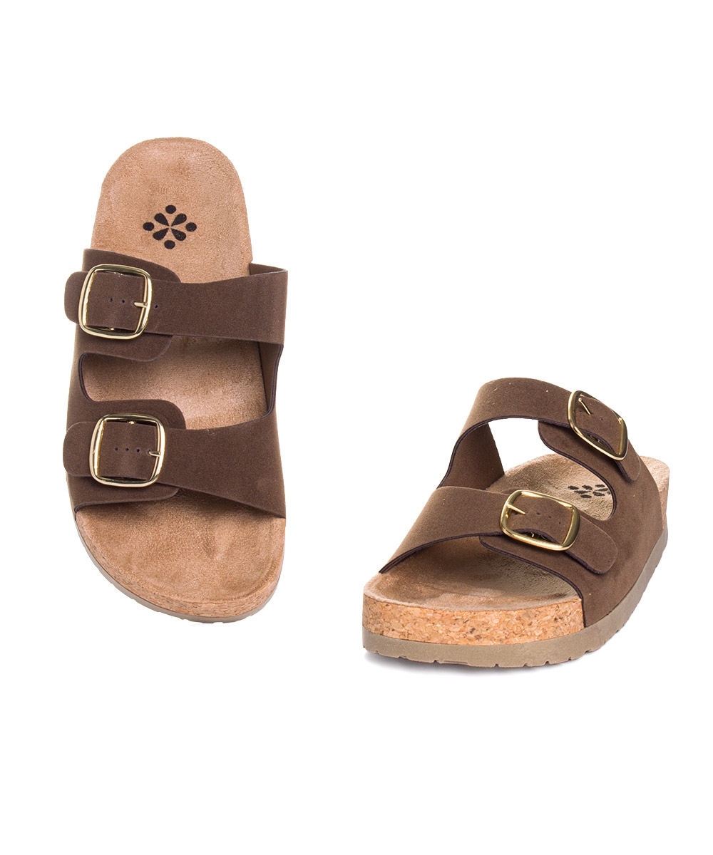 Tamanco Flatform Pixolé Fivelas Café