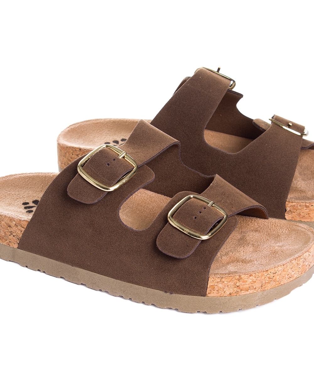 Tamanco Flatform Pixolé Fivelas Café