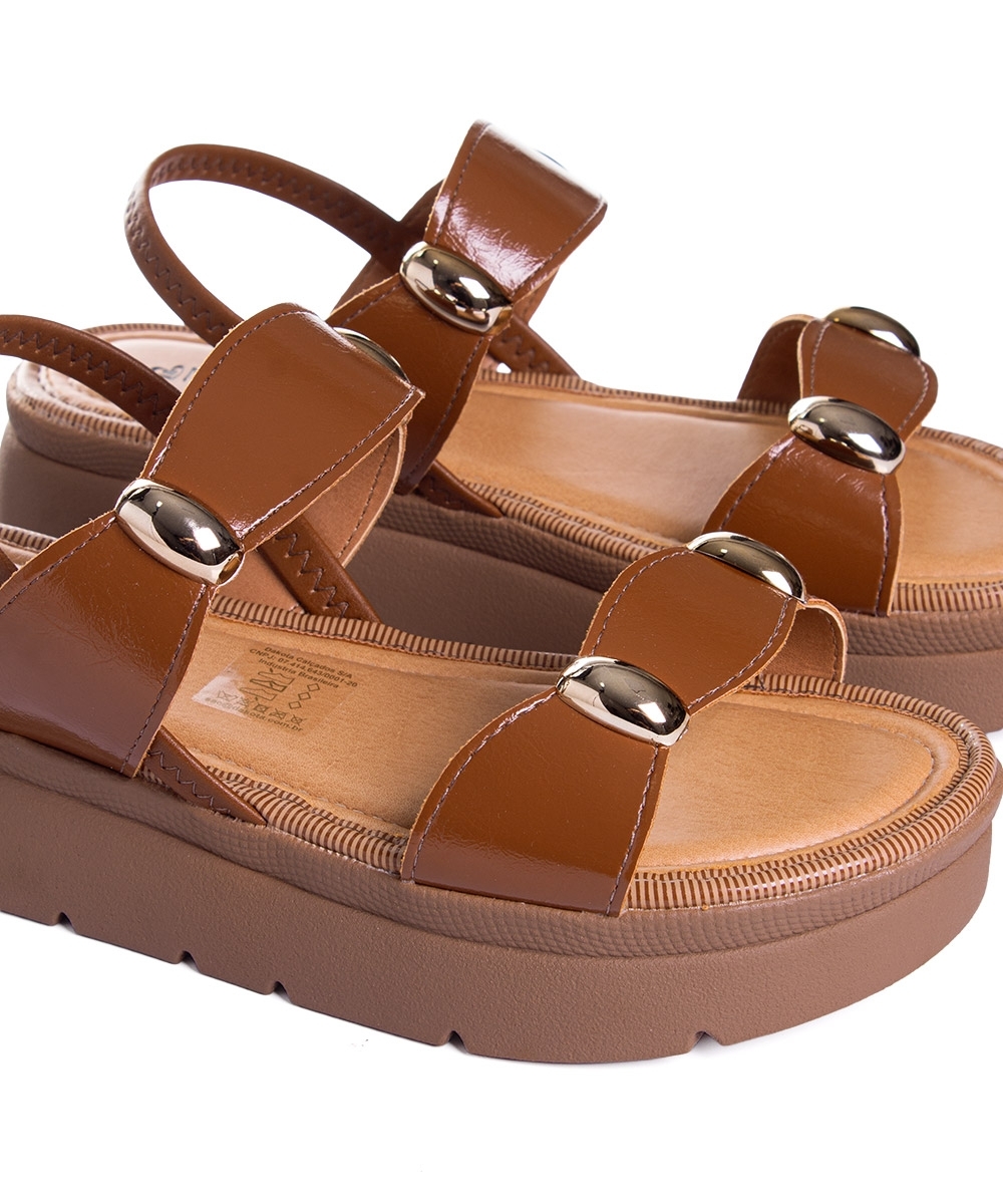 Sandália Feminina Mississipi Flatform Tabaco