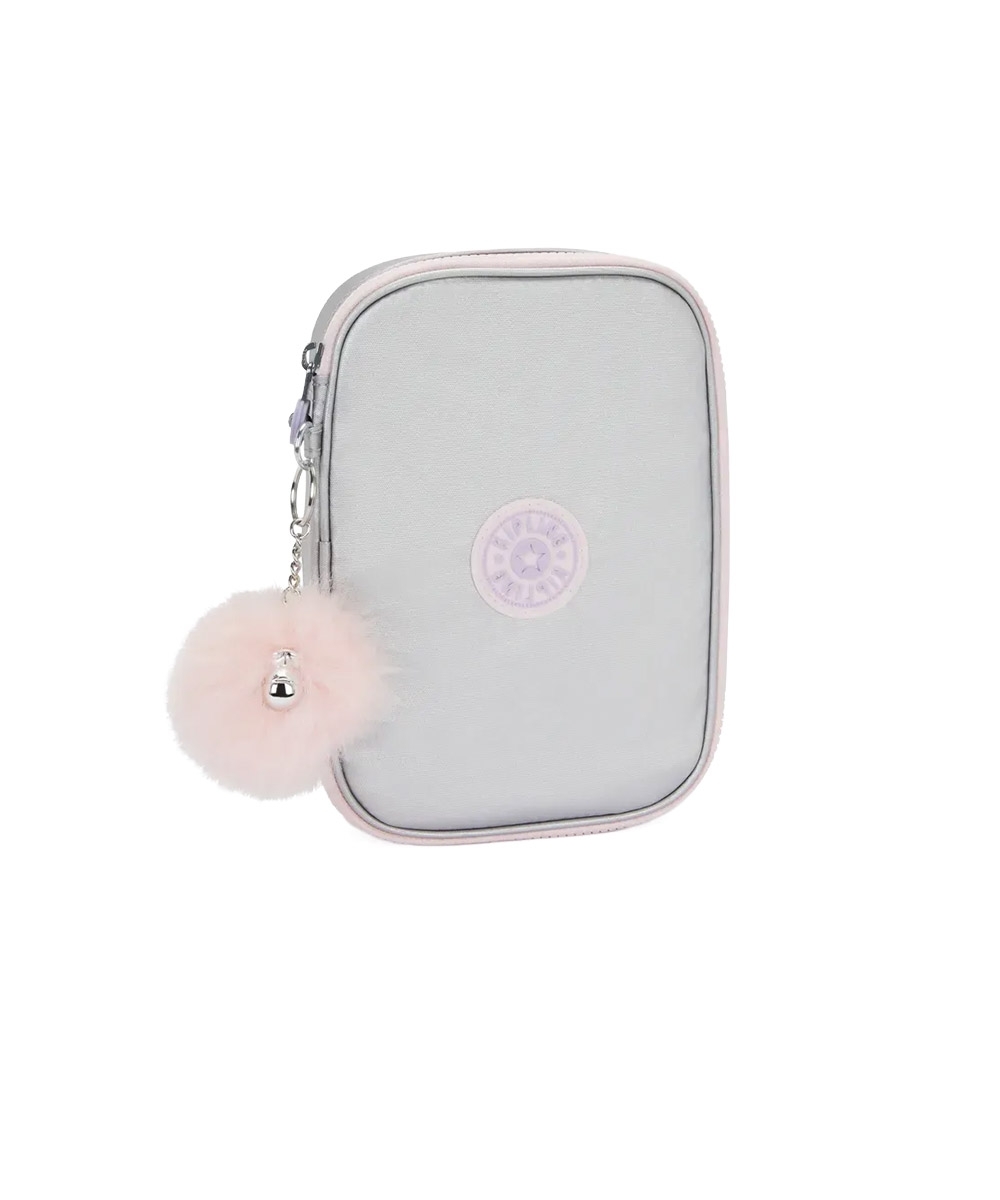 Estojo Kipling 100 Pens Silver Glow Met Prata