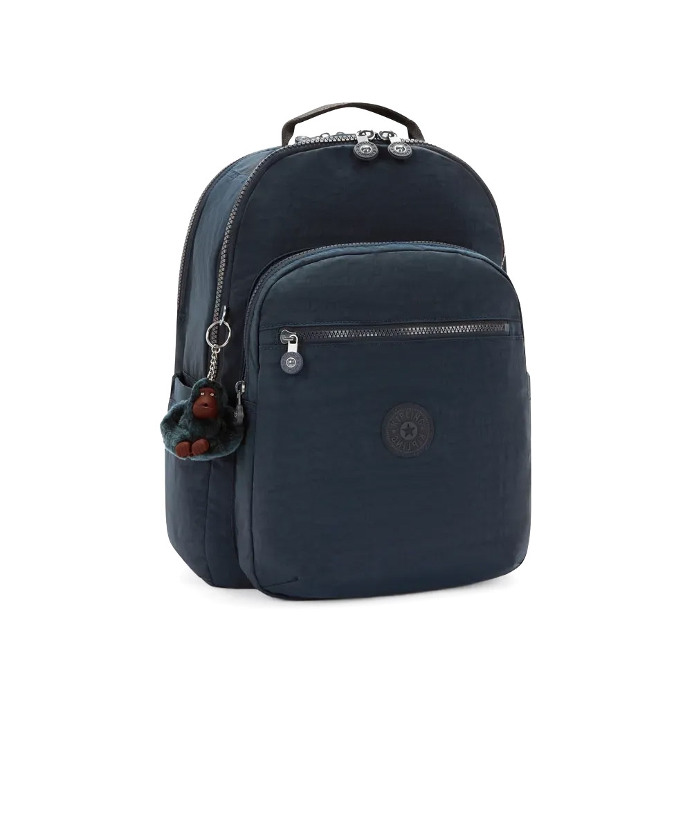 Mochila Kipling Seoul College Extra True Blue Tonal Marinho
