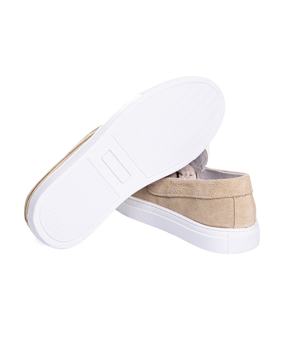 Mocassim Masculino Pixolé Casual Couro Areia