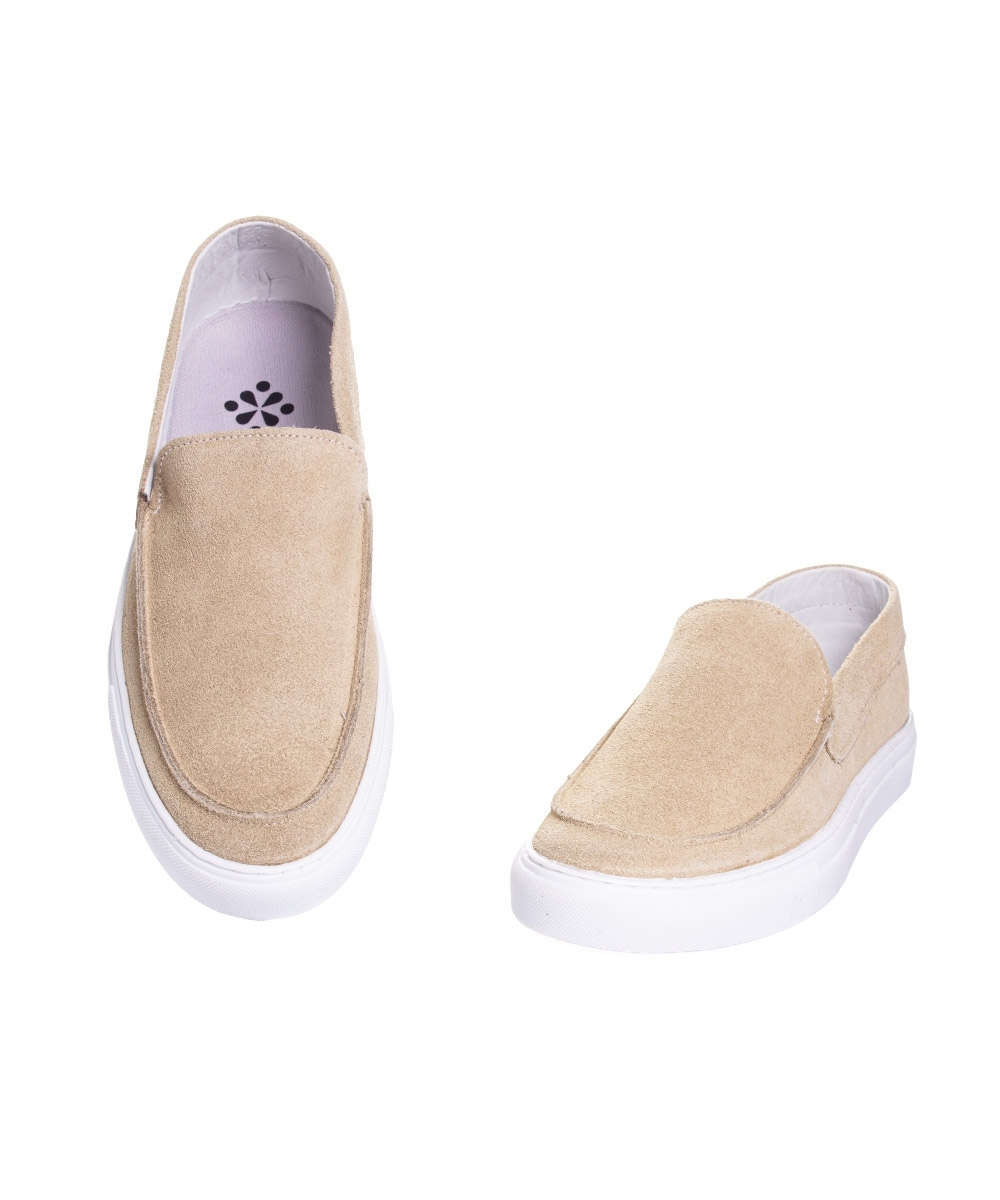 Mocassim Masculino Pixolé Casual Couro Areia