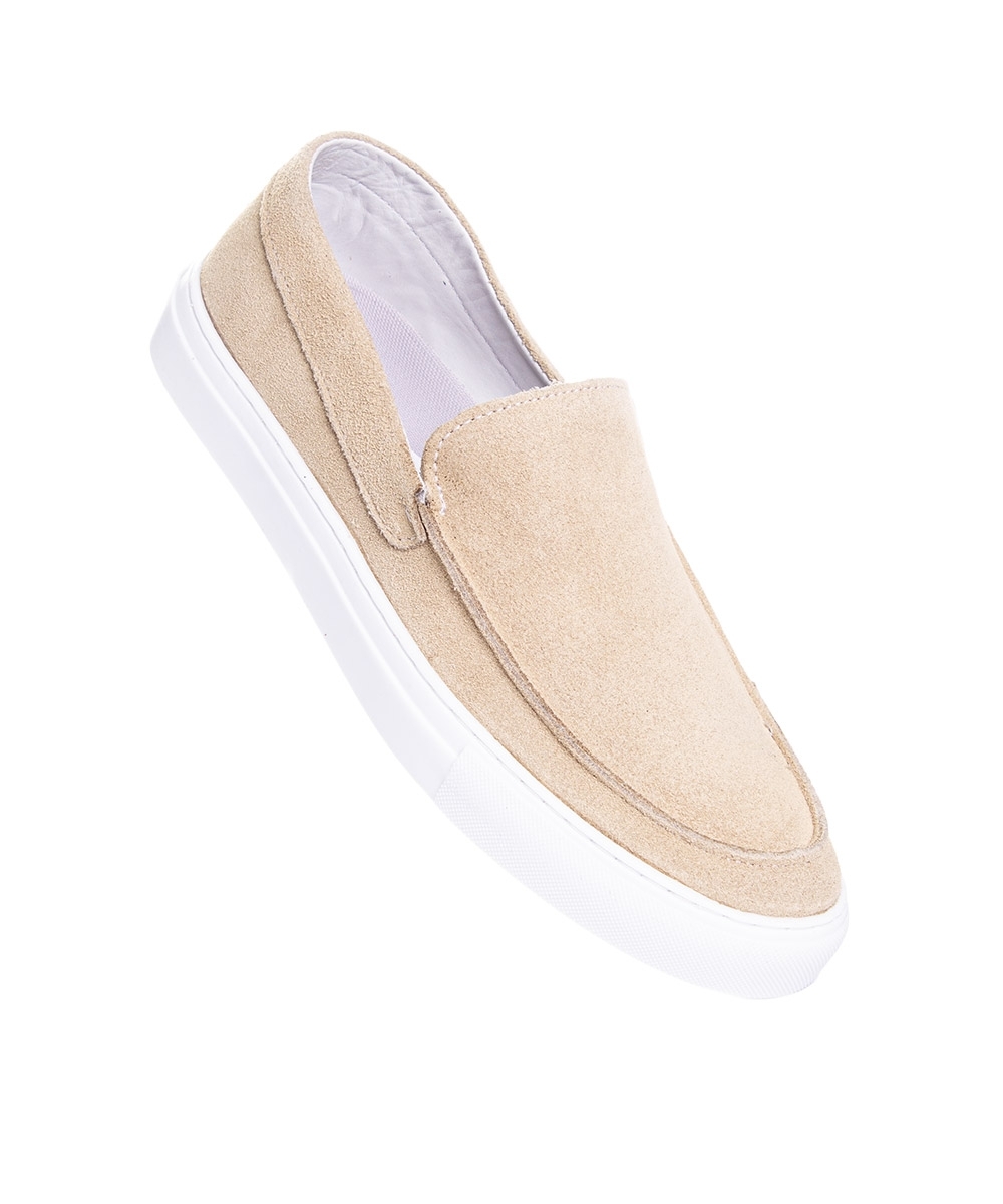Mocassim Masculino Pixolé Casual Couro Areia