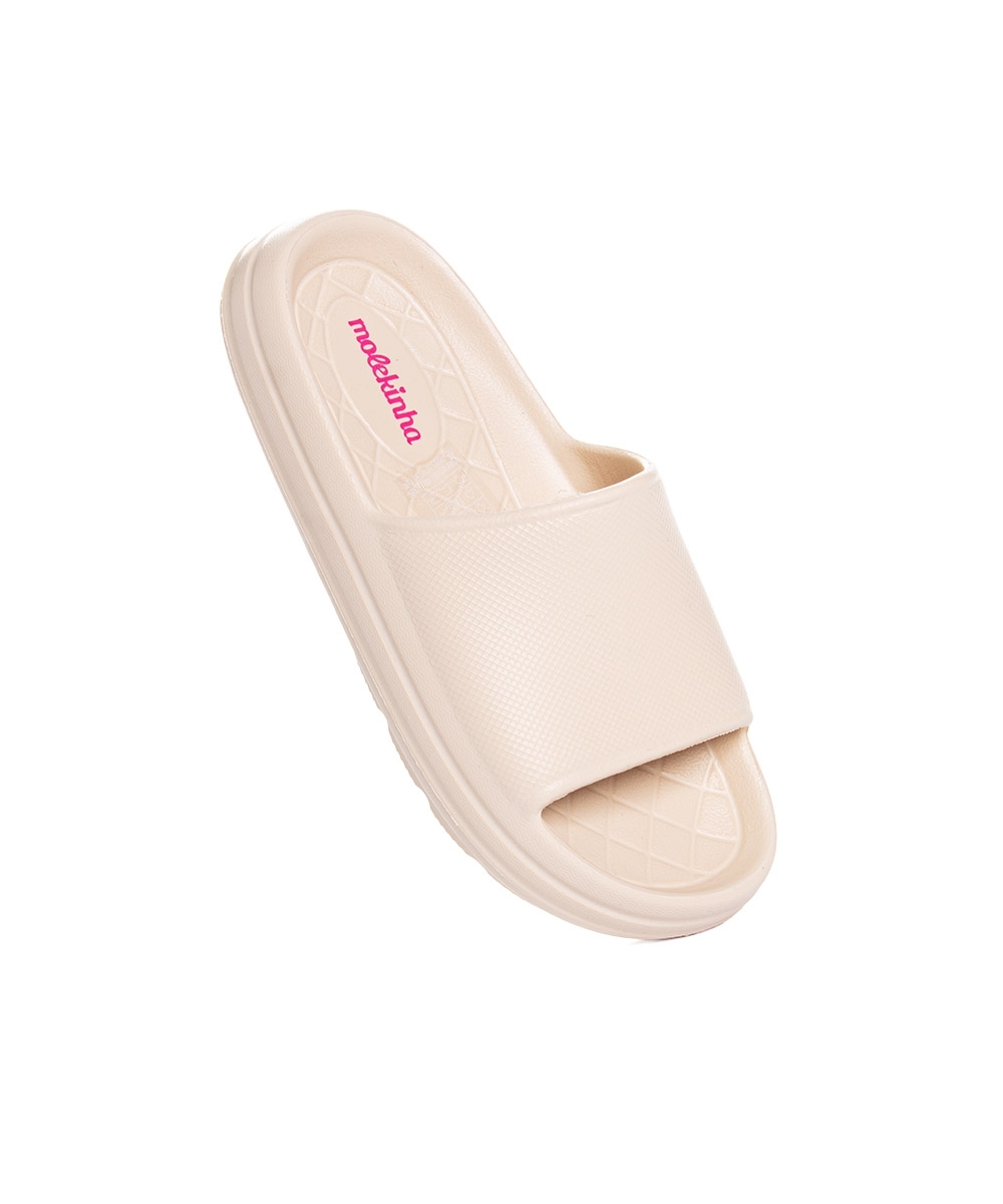 Chinelo Slide Infantil Molekinha Creme