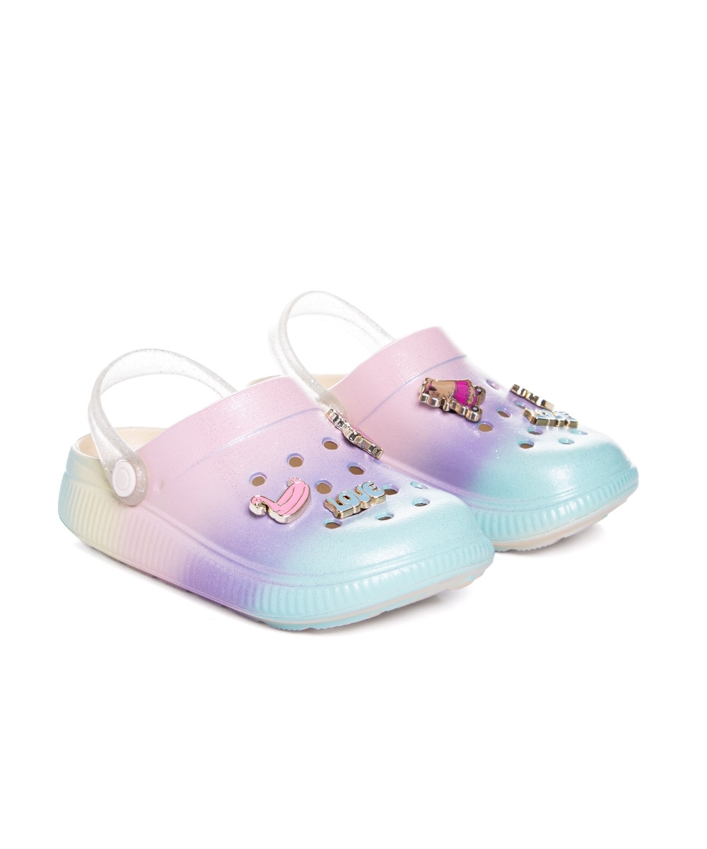 Sandália Babuche Molekinha Botons Tie Day Multicolor
