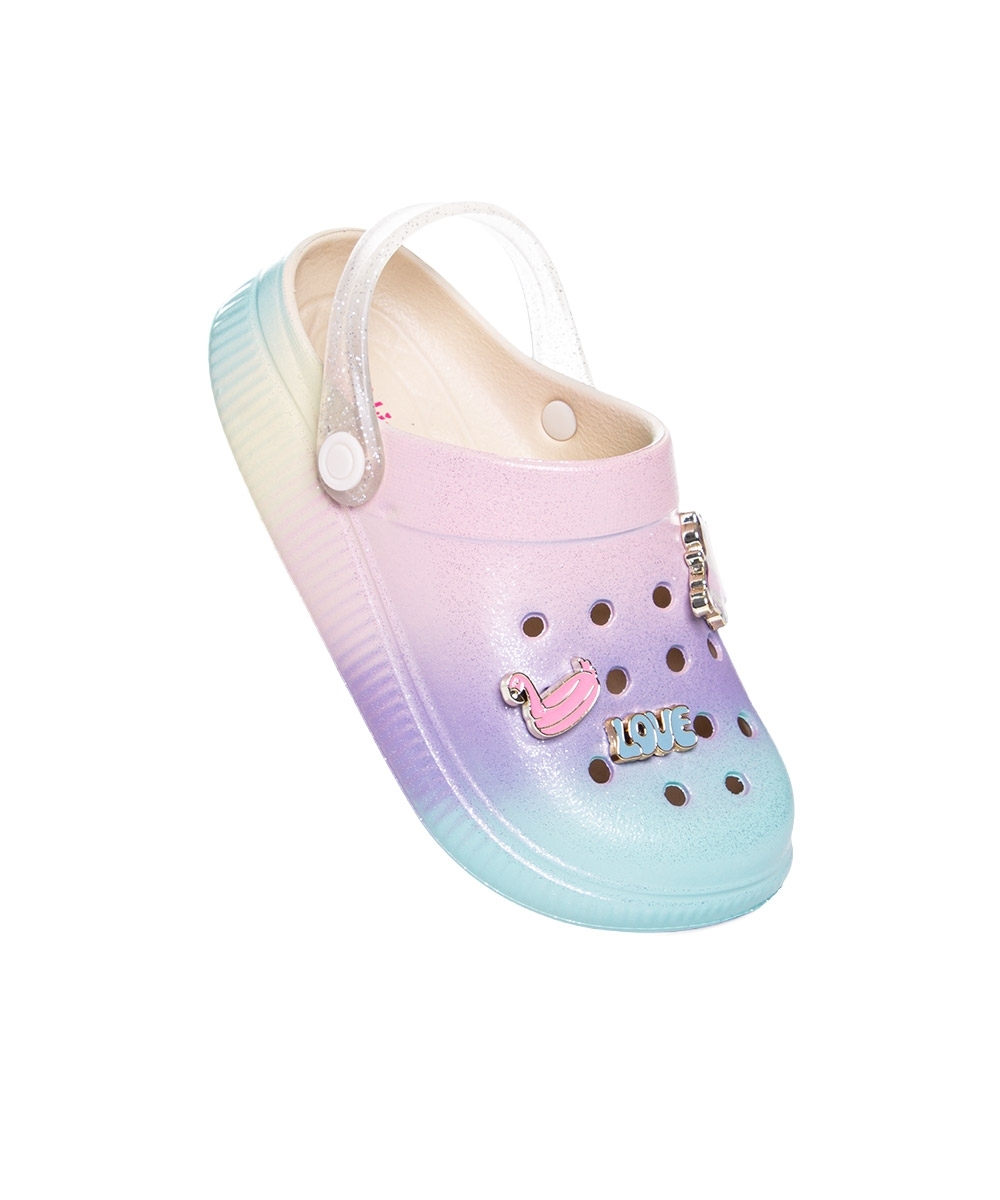 Sandália Babuche Molekinha Botons Tie Day Multicolor