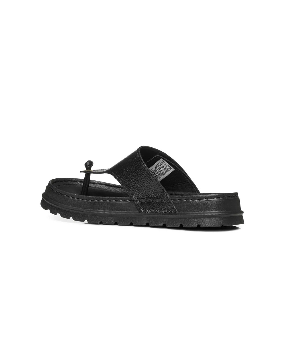 Chinelo Feminino Pegada Grace Couro. Preto