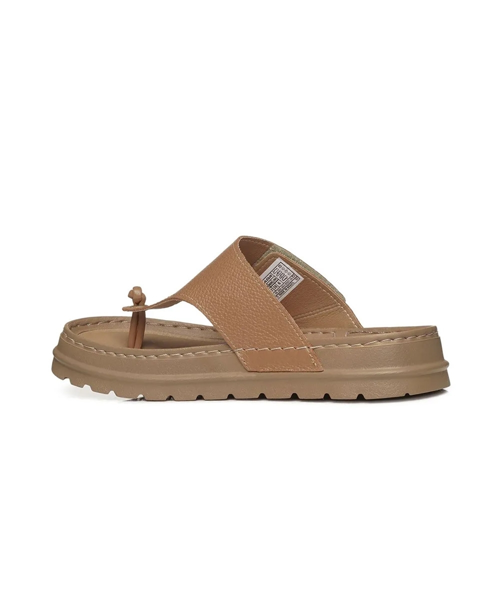 Chinelo Feminino Pegada Grace Couro. Caramelo