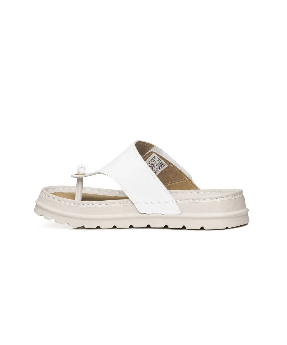 Chinelo Feminino Pegada Grace Couro Off White