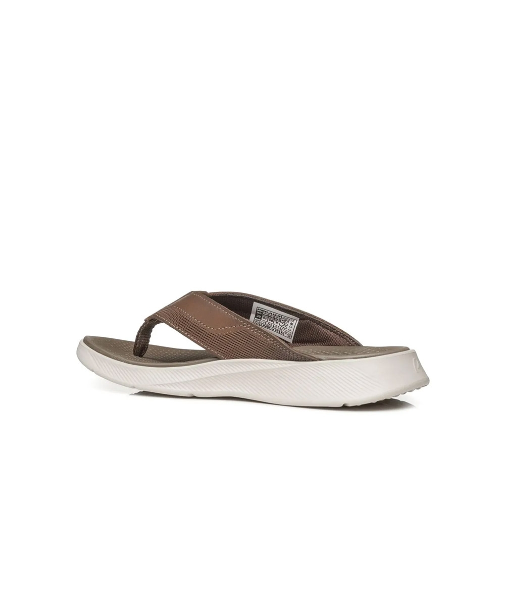 Chinelo Masculino Pegada Levitech Kai Couro Caqui