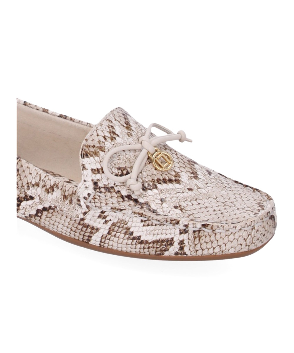 Mocassim Feminino Luz Da Lua Snake Couro Pana