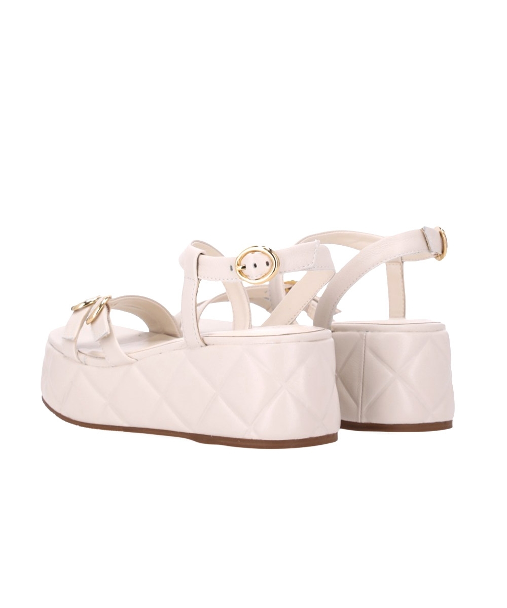 Sandália Anabela Luz Da Lua Saara Couro. Pana