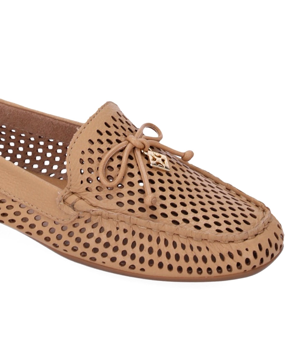 Mocassim Feminino Luz Da Lua Laço Couro Natural