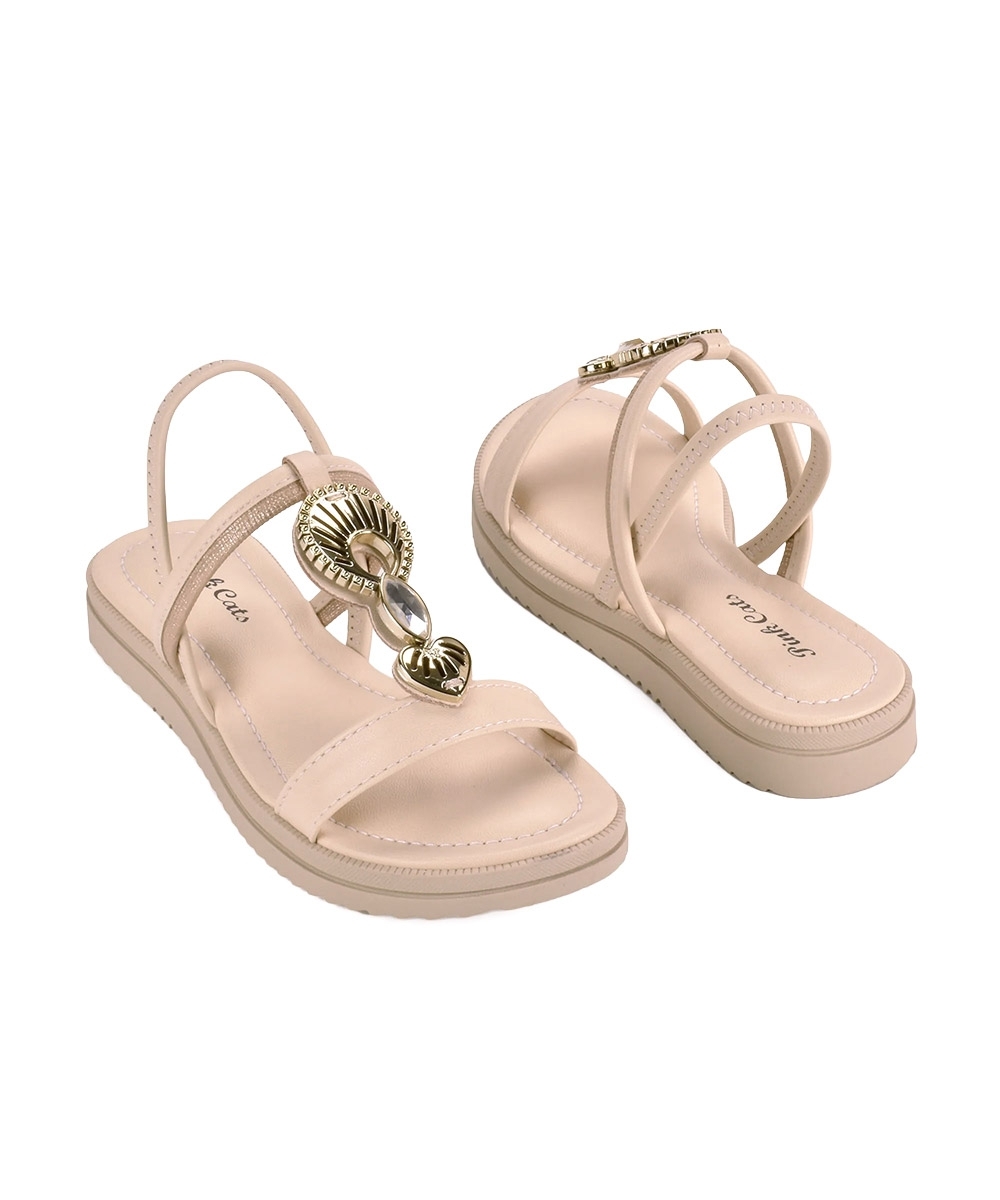 Sandália Pink Cats Infantil Flatform Bege