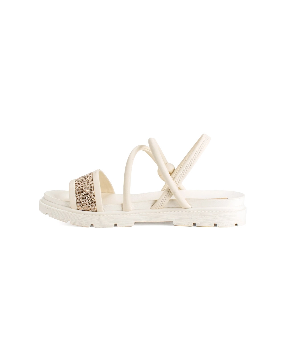 Sandália Infantil Pink Cats Flatform Creme