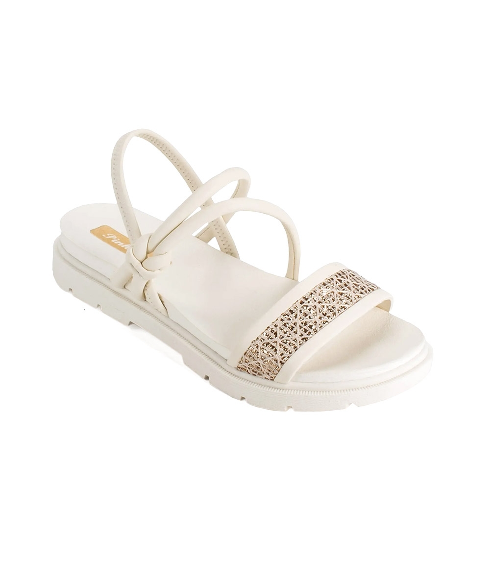 Sandália Infantil Pink Cats Flatform Creme