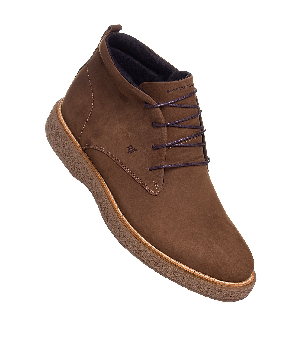 Bota Masculina Rafarillo Chelsea Couro Taupy
