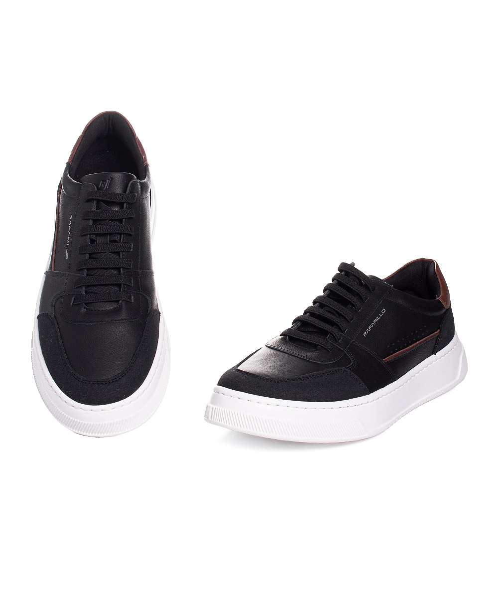 Sapatênis Masculino Rafarillo Max Light Couro Preto