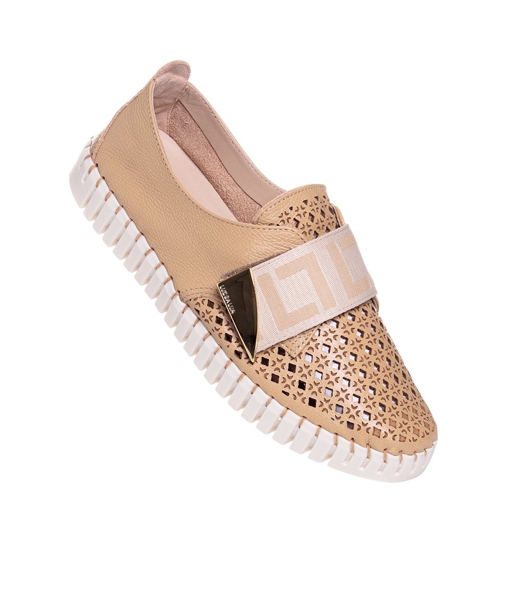 Tênis Feminino Luz Da Lua Casual Couro Natural
