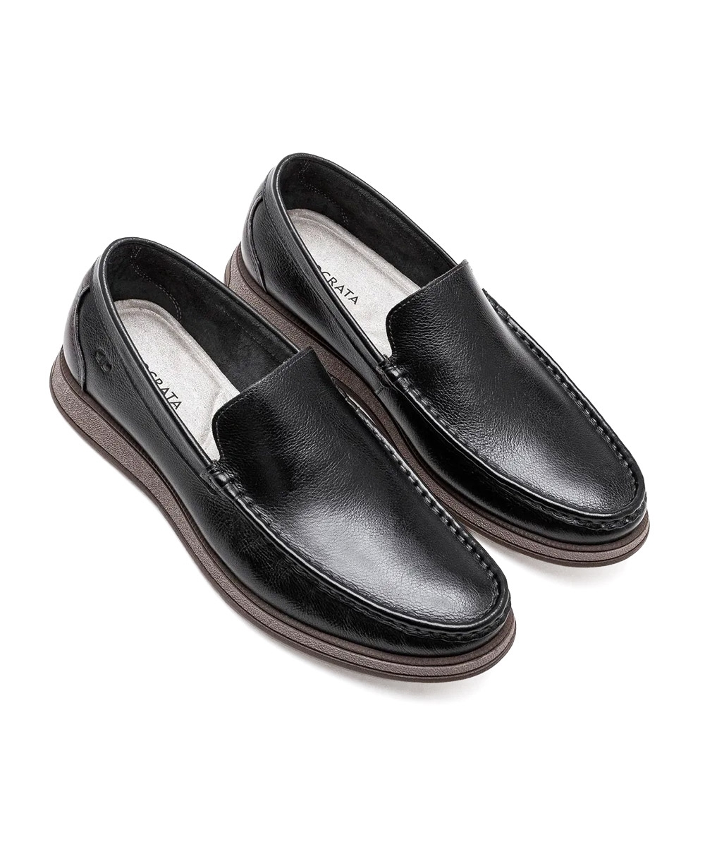 Mocassim Masculino Democrata Nash Couro Preto