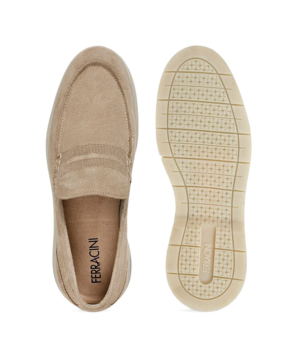Mocassim Masculino Ferracini Malta Plus Couro Taupy