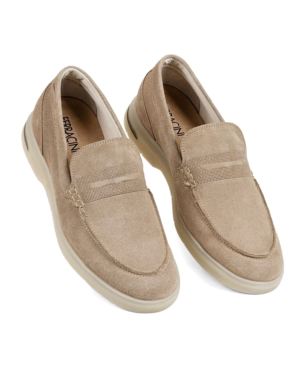 Mocassim Masculino Ferracini Malta Plus Couro Taupy
