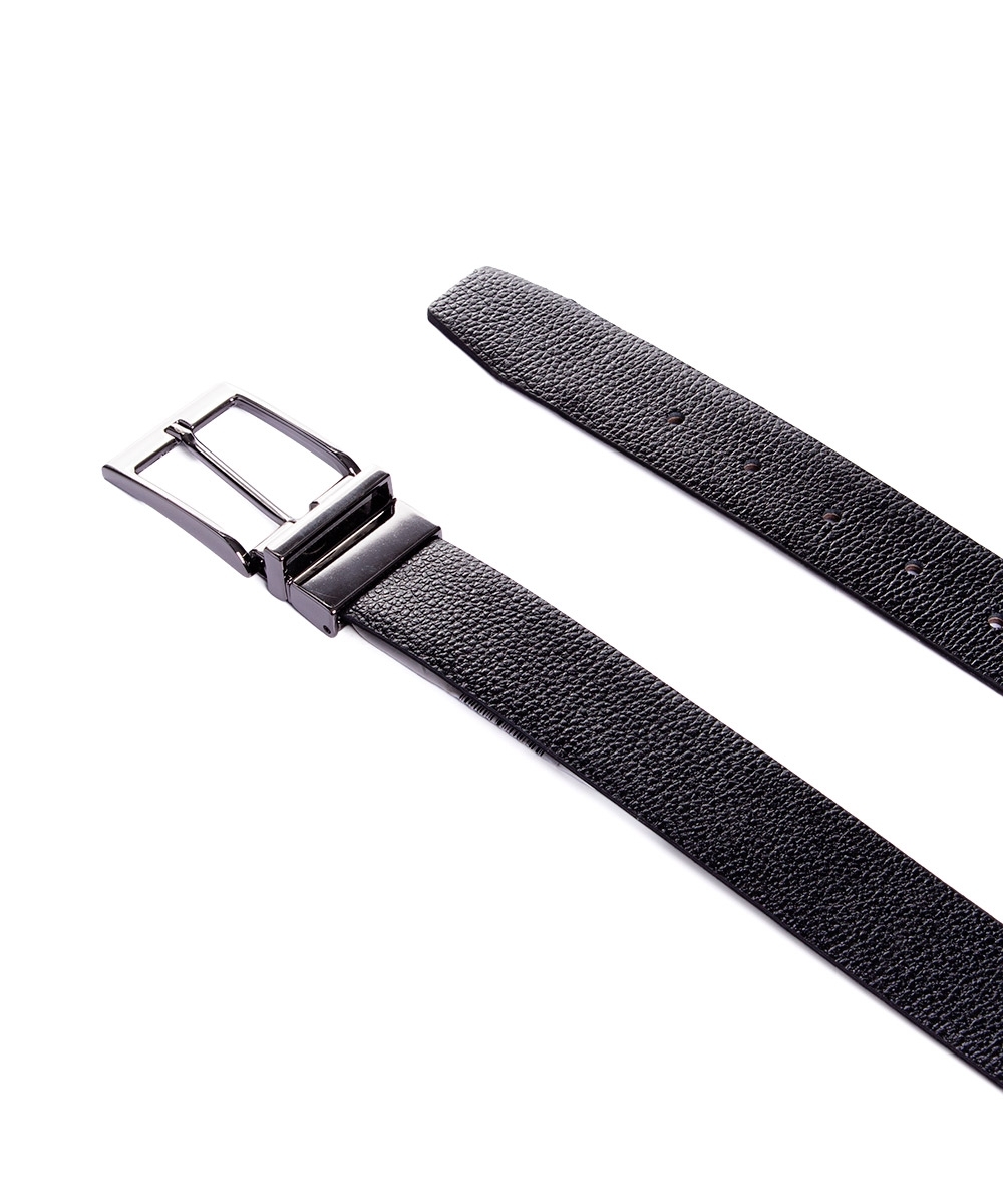Cinto Dupla Face Fasolo Masculino Couro Preto/cafe