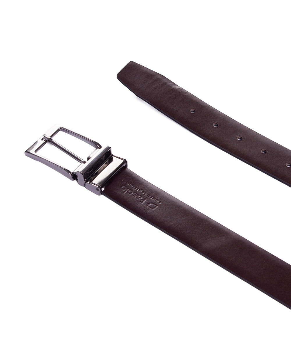 Cinto Dupla Face Fasolo Masculino Couro Preto/cafe