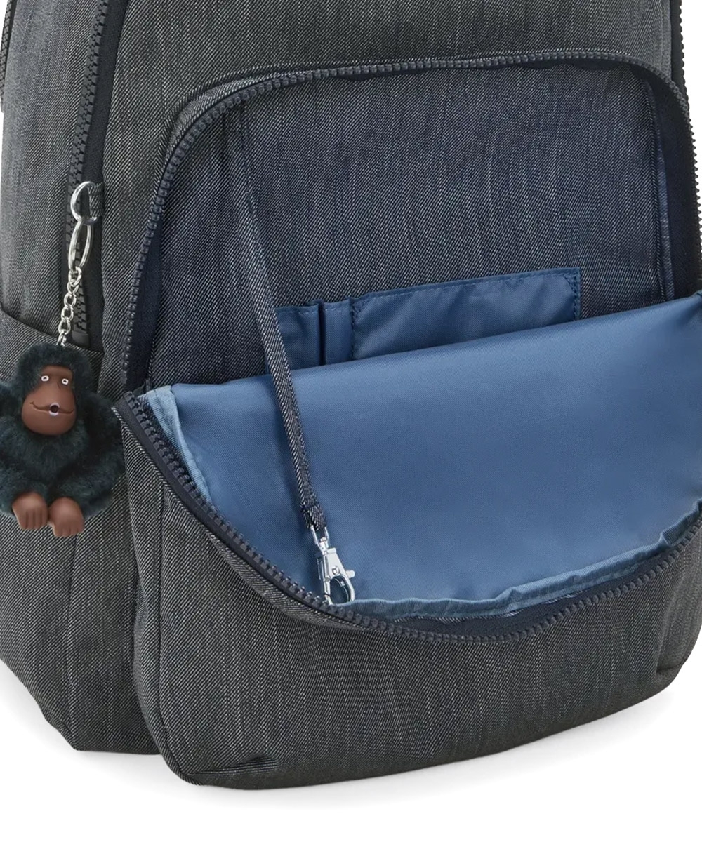 Mochila Kipling Seoul Lap Marine Navy Marinho