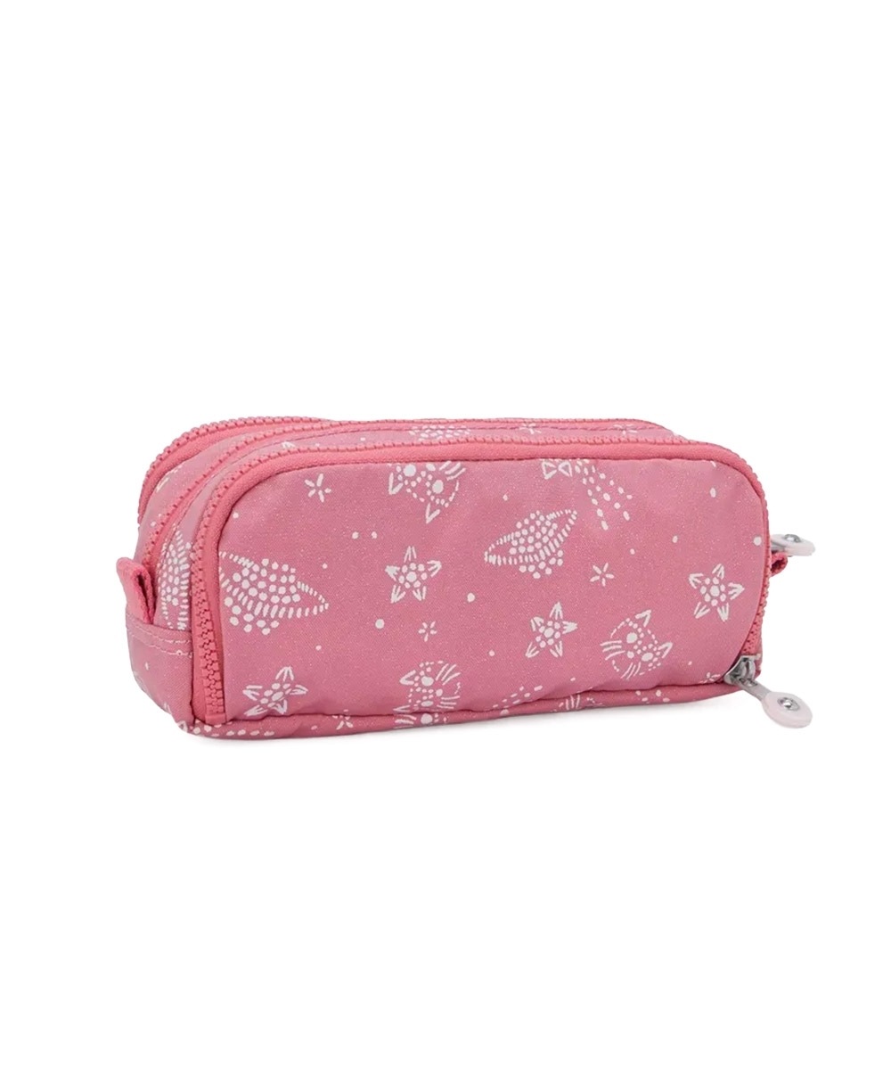 Estojo Kipling Gitroy Glitter Cats Rosa