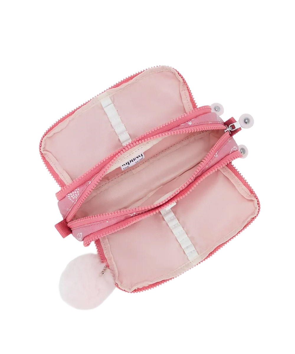 Estojo Kipling Gitroy Glitter Cats Rosa