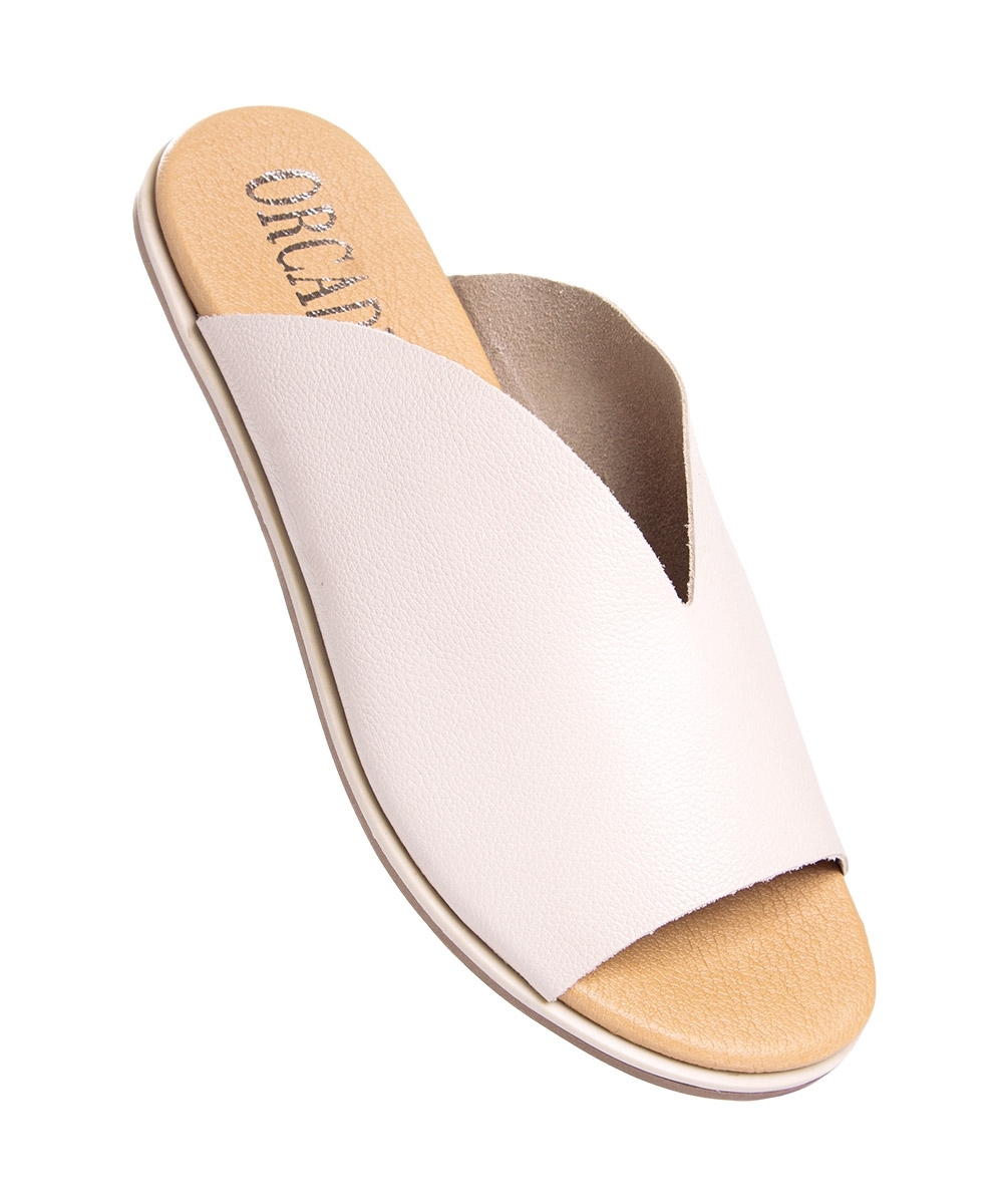 Sandália Orcade Comfy Roma Couro Off White