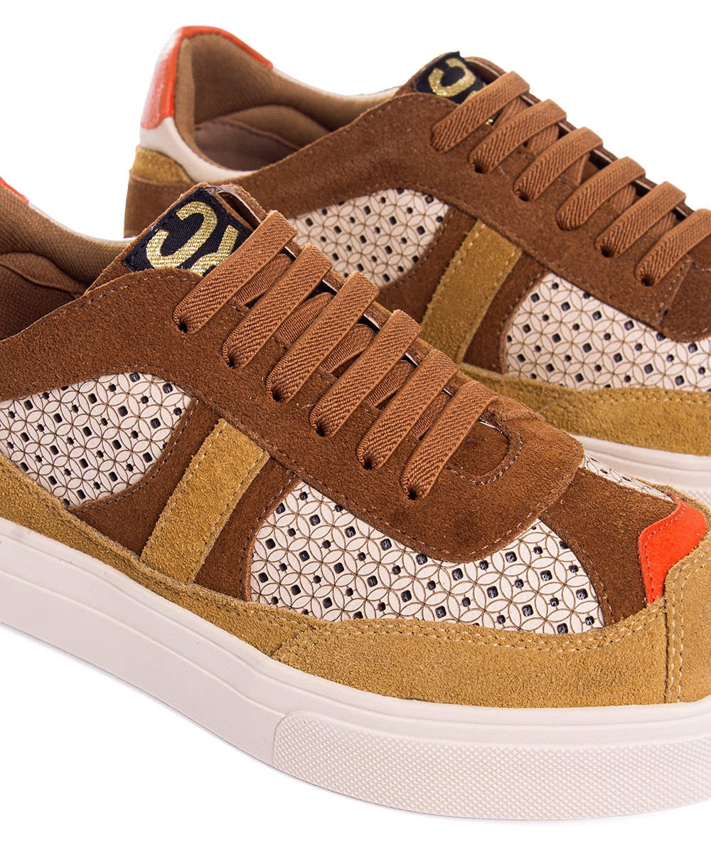 Tênis Feminino Orcade Thai Laser Couro Bege