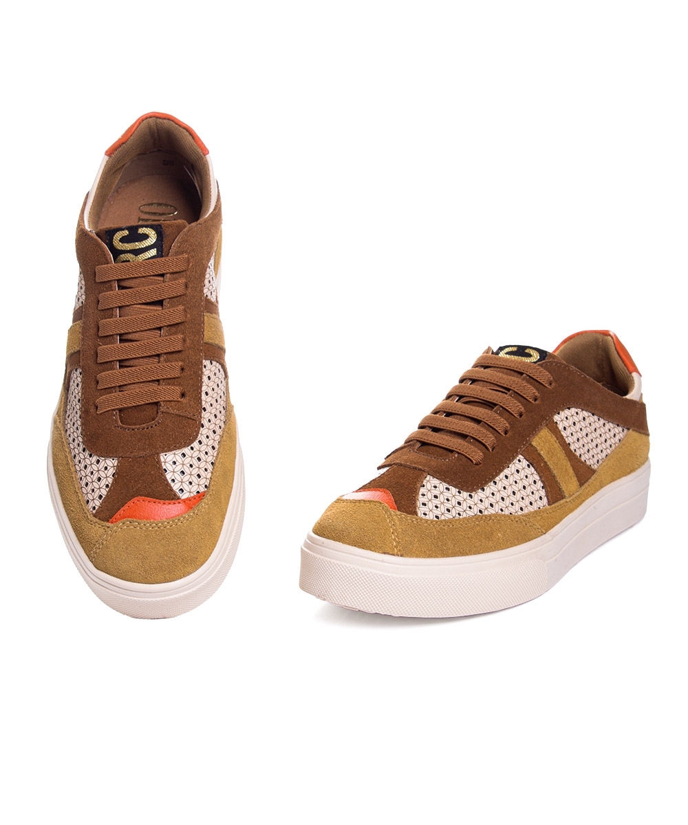 Tênis Feminino Orcade Thai Laser Couro Bege