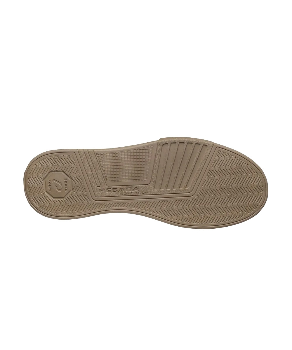 Tênis Masculino Pegada Casual Couro Bege