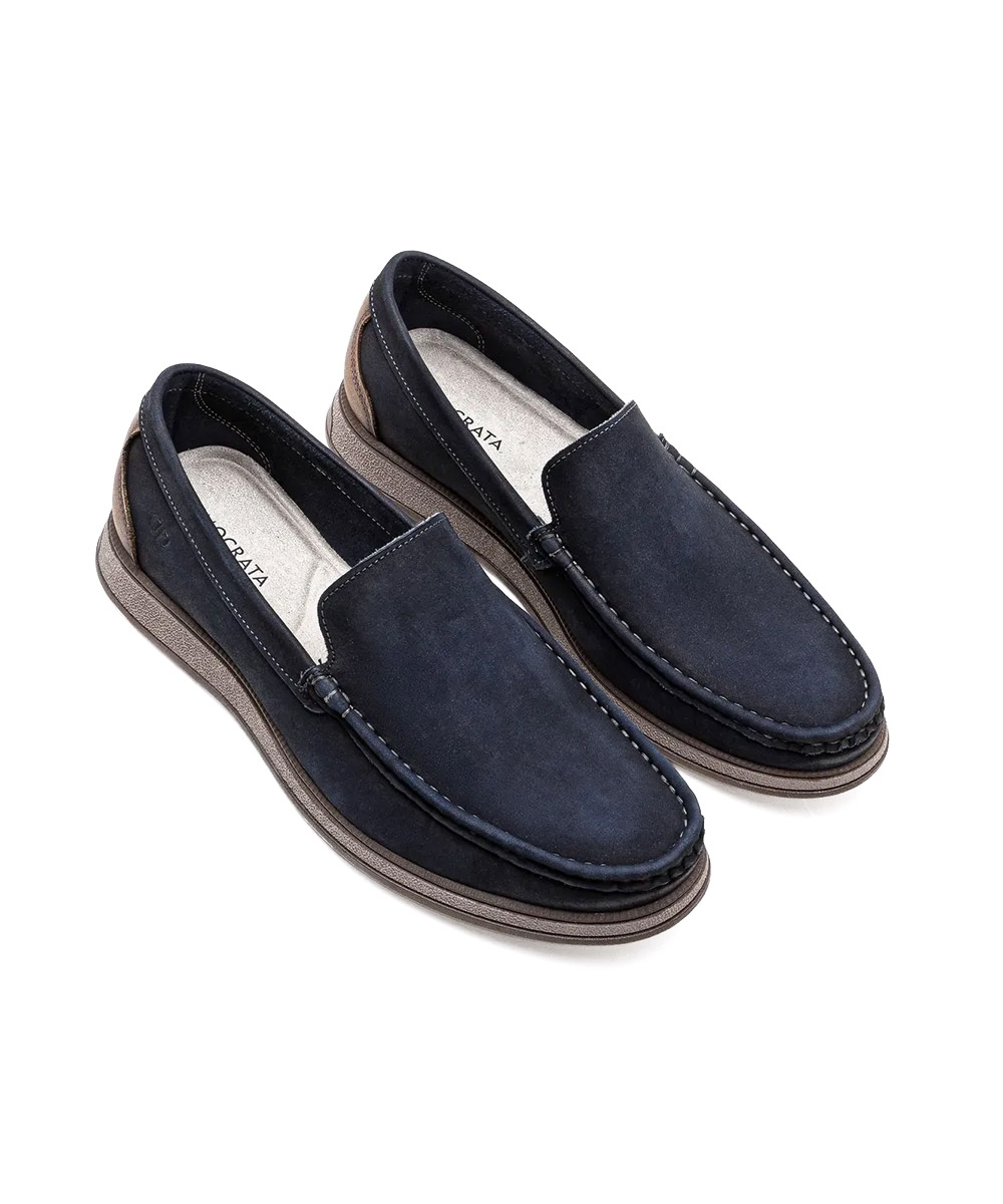 Mocassim Masculino Democrata Nash Couro Marinho