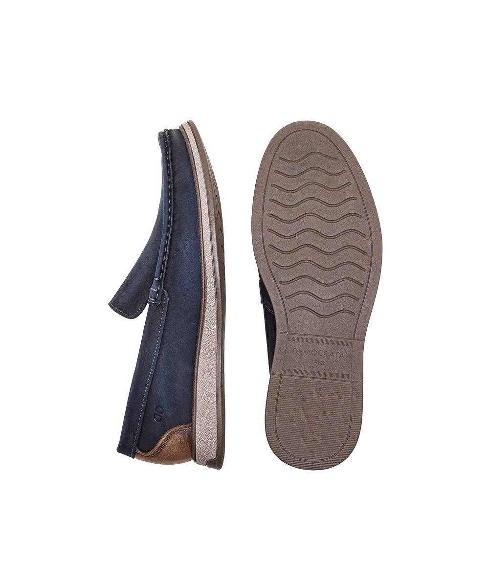 Mocassim Masculino Democrata Nash Couro Marinho