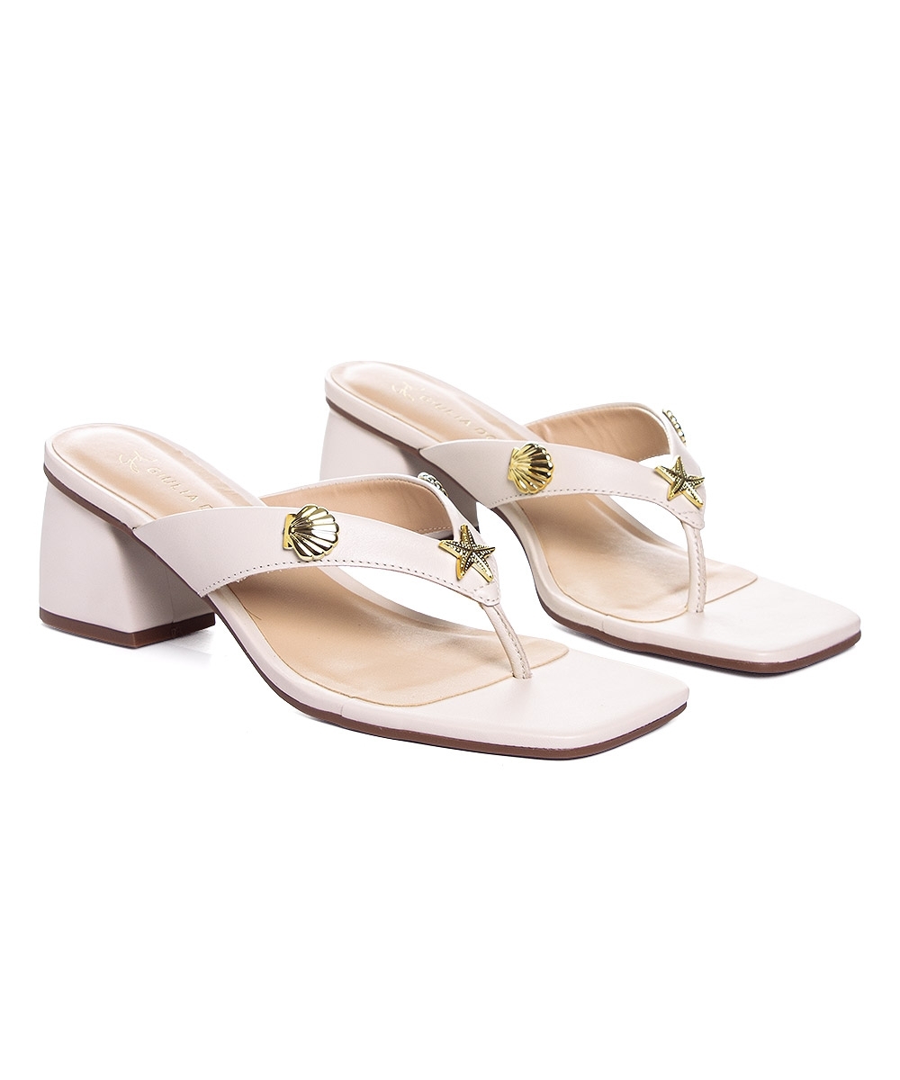 Tamanco Giulia Domna Salto Bloco Off White