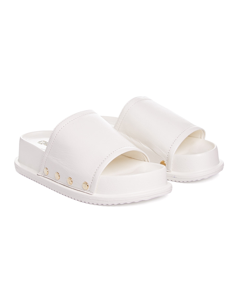 Tamanco Santinelli Flatform Couro Marfim