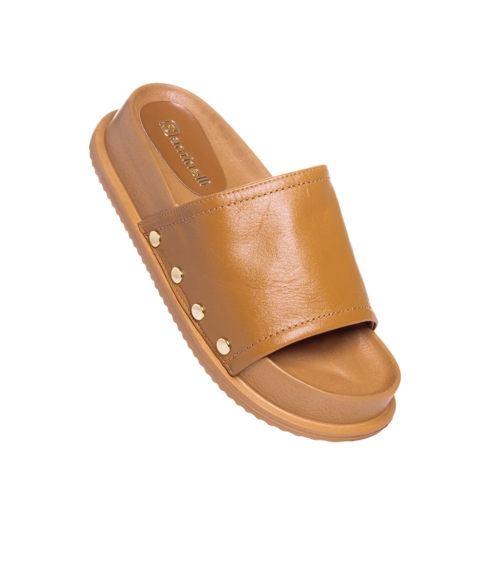 Tamanco Santinelli Flatform Couro Ambar